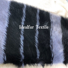 Tip-Dyed Three Tone Jacquard Long Pile Fake Raccoon Fur